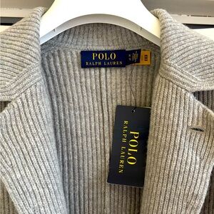 Polo Ralph Lauren Gray Ribbed Cardigan
